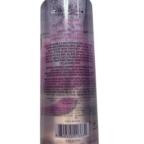 Facial Food Micellar Cleansing Water - Pink - Picture 5 of 7